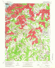 Anacostia District of Columbia Historical topographic map, 1:24000 scale, 7.5 X 7.5 Minute, Year 1965