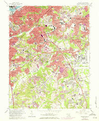 Anacostia District of Columbia Historical topographic map, 1:24000 scale, 7.5 X 7.5 Minute, Year 1965