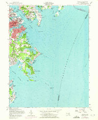 Annapolis Maryland Historical topographic map, 1:24000 scale, 7.5 X 7.5 Minute, Year 1957