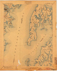 Annapolis Maryland Historical topographic map, 1:62500 scale, 15 X 15 Minute, Year 1904
