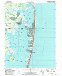 Assawoman Bay Maryland Historical topographic map, 1:24000 scale, 7.5 X 7.5 Minute, Year 1992