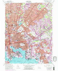 Baltimore East Maryland Historical topographic map, 1:24000 scale, 7.5 X 7.5 Minute, Year 1953