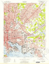 Baltimore East Maryland Historical topographic map, 1:24000 scale, 7.5 X 7.5 Minute, Year 1953