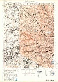 Baltimore West Maryland Historical topographic map, 1:24000 scale, 7.5 X 7.5 Minute, Year 1953