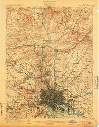Baltimore Maryland Historical topographic map, 1:62500 scale, 15 X 15 Minute, Year 1904