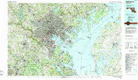 Baltimore Maryland Historical topographic map, 1:100000 scale, 30 X 60 Minute, Year 1984