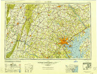 Baltimore Maryland Historical topographic map, 1:250000 scale, 1 X 2 Degree, Year 1948