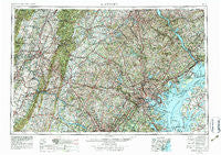 Baltimore Maryland Historical topographic map, 1:250000 scale, 1 X 2 Degree, Year 1957