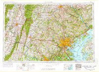 Baltimore Maryland Historical topographic map, 1:250000 scale, 1 X 2 Degree, Year 1957