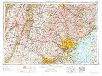 Baltimore Maryland Historical topographic map, 1:250000 scale, 1 X 2 Degree, Year 1957