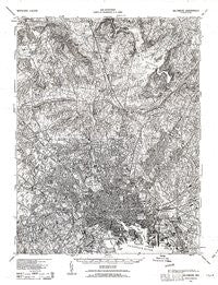 Baltimore Maryland Historical topographic map, 1:62500 scale, 15 X 15 Minute, Year 1943