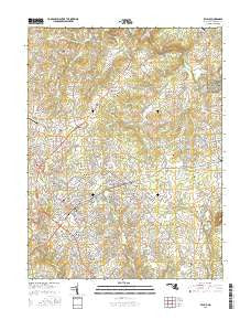 Bel Air Maryland Current topographic map, 1:24000 scale, 7.5 X 7.5 Minute, Year 2016