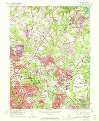 Beltsville Maryland Historical topographic map, 1:24000 scale, 7.5 X 7.5 Minute, Year 1964