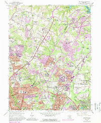 Beltsville Maryland Historical topographic map, 1:24000 scale, 7.5 X 7.5 Minute, Year 1964
