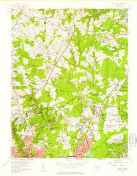 Beltsville Maryland Historical topographic map, 1:24000 scale, 7.5 X 7.5 Minute, Year 1956