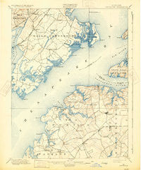 Betterton Maryland Historical topographic map, 1:62500 scale, 15 X 15 Minute, Year 1900