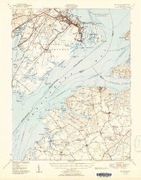 Betterton Maryland Historical topographic map, 1:62500 scale, 15 X 15 Minute, Year 1951
