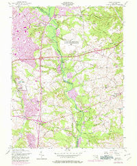 Bowie Maryland Historical topographic map, 1:24000 scale, 7.5 X 7.5 Minute, Year 1957
