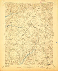 Brandywine Maryland Historical topographic map, 1:62500 scale, 15 X 15 Minute, Year 1895