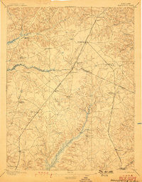 Brandywine Maryland Historical topographic map, 1:62500 scale, 15 X 15 Minute, Year 1895