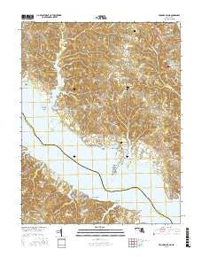 Broomes Island Maryland Current topographic map, 1:24000 scale, 7.5 X 7.5 Minute, Year 2016