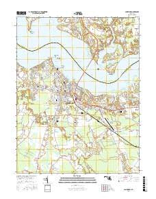 Cambridge Maryland Current topographic map, 1:24000 scale, 7.5 X 7.5 Minute, Year 2016