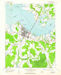 Cambridge Maryland Historical topographic map, 1:24000 scale, 7.5 X 7.5 Minute, Year 1943