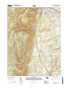 Catoctin Furnace Maryland Current topographic map, 1:24000 scale, 7.5 X 7.5 Minute, Year 2016