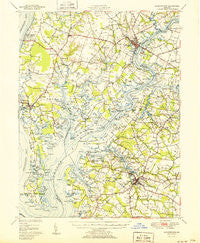 Chestertown Maryland Historical topographic map, 1:62500 scale, 15 X 15 Minute, Year 1951