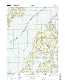 Claiborne Maryland Current topographic map, 1:24000 scale, 7.5 X 7.5 Minute, Year 2016