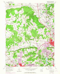 Cockeysville Maryland Historical topographic map, 1:24000 scale, 7.5 X 7.5 Minute, Year 1957