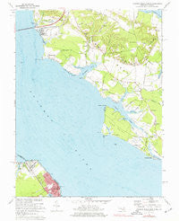 Colonial Beach North Virginia Historical topographic map, 1:24000 scale, 7.5 X 7.5 Minute, Year 1968