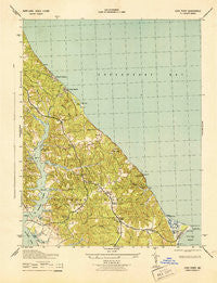 Cove Point Maryland Historical topographic map, 1:31680 scale, 7.5 X 7.5 Minute, Year 1943