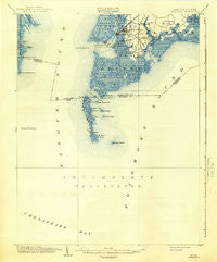 Crisfield Virginia Historical topographic map, 1:62500 scale, 15 X 15 Minute, Year 1903