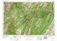 Cumberland Maryland Historical topographic map, 1:250000 scale, 1 X 2 Degree, Year 1956