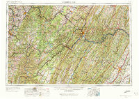 Cumberland Maryland Historical topographic map, 1:250000 scale, 1 X 2 Degree, Year 1956