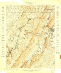 Frostburg Maryland Historical topographic map, 1:62500 scale, 15 X 15 Minute, Year 1898