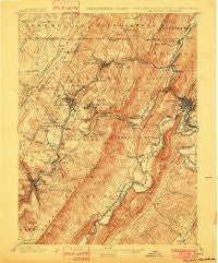 Frostburg Maryland Historical topographic map, 1:62500 scale, 15 X 15 Minute, Year 1901