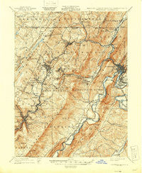 Frostburg Maryland Historical topographic map, 1:62500 scale, 15 X 15 Minute, Year 1908