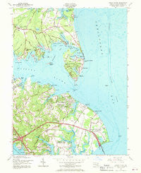 Gibson Island Maryland Historical topographic map, 1:24000 scale, 7.5 X 7.5 Minute, Year 1954