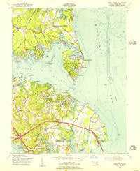 Gibson Island Maryland Historical topographic map, 1:24000 scale, 7.5 X 7.5 Minute, Year 1954