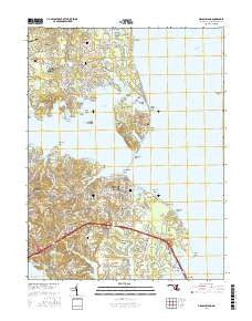 Gibson Island Maryland Current topographic map, 1:24000 scale, 7.5 X 7.5 Minute, Year 2017