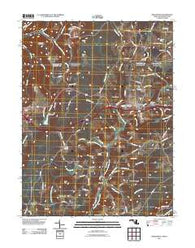 Grantsville Maryland Historical topographic map, 1:24000 scale, 7.5 X 7.5 Minute, Year 2011