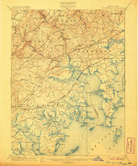 Gunpowder Maryland Historical topographic map, 1:62500 scale, 15 X 15 Minute, Year 1901