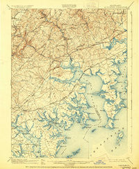 Gunpowder Maryland Historical topographic map, 1:62500 scale, 15 X 15 Minute, Year 1901