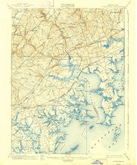 Gunpowder Maryland Historical topographic map, 1:62500 scale, 15 X 15 Minute, Year 1901