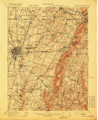 Hagerstown Maryland Historical topographic map, 1:62500 scale, 15 X 15 Minute, Year 1912