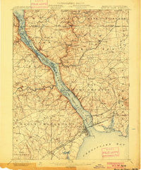 Havre De Grace Maryland Historical topographic map, 1:62500 scale, 15 X 15 Minute, Year 1900