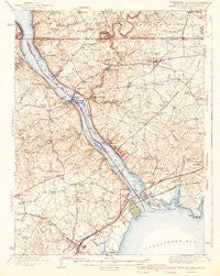 Havre De Grace Maryland Historical topographic map, 1:62500 scale, 15 X 15 Minute, Year 1942