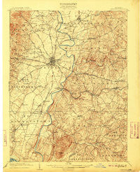 Ijamsville Maryland Historical topographic map, 1:62500 scale, 15 X 15 Minute, Year 1909